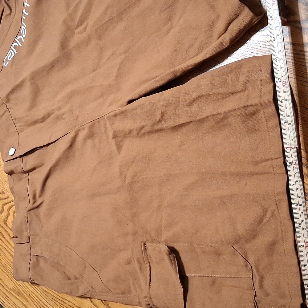 CARHARTT Shorts Mens BROWN BRICK 2XL Used OUTDOORS Preowned XXL Cargo ? - Picture 2 of 8